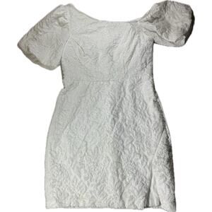 Aqua White Cocktail Party Dress Size 8 NWT